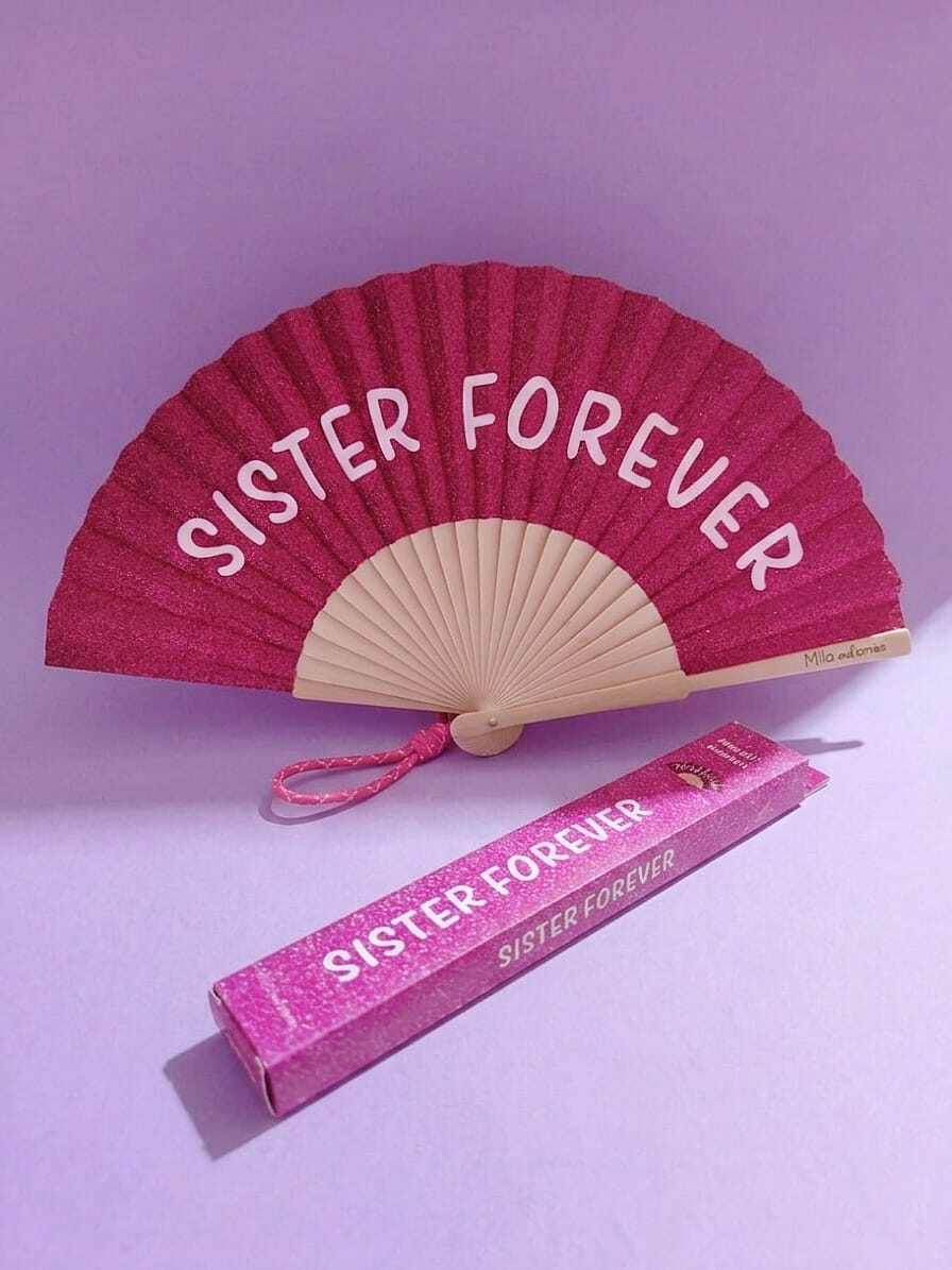 Grossista Lolilota - Set di 6 ventagli SISTER FOREVER. 6 ventagli dello stesso modello