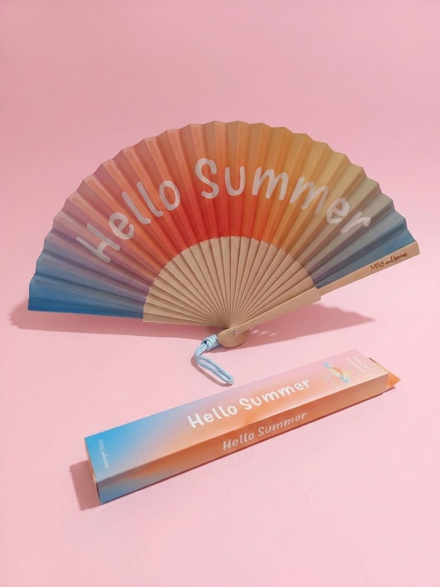 Wholesaler Lolilota - Set of 6 Hello Summer fans. 6 fans of the same model