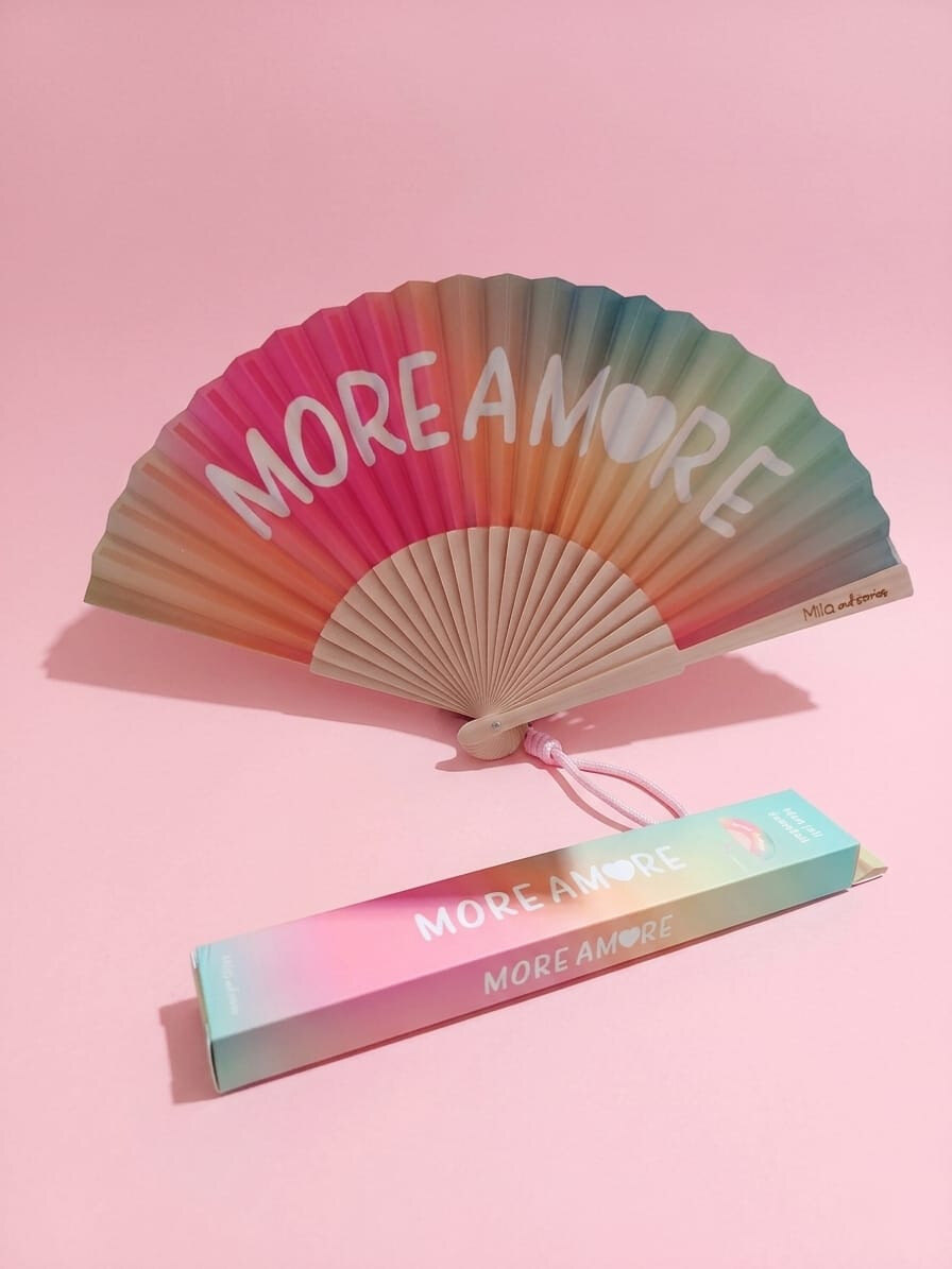 Wholesaler Lolilota - Set of 6 MORE AM♥R fans. 6 fans of the same model