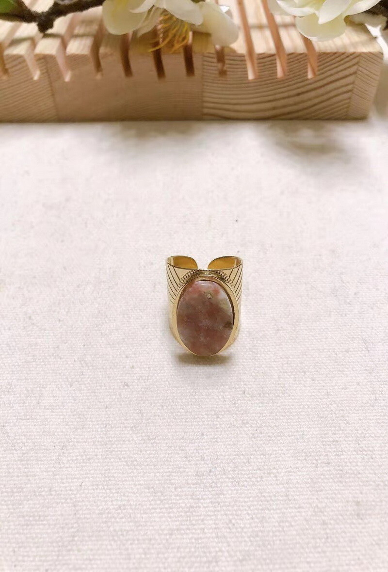 Grossiste Lolilota - BAGUE PIERRE OVALE
