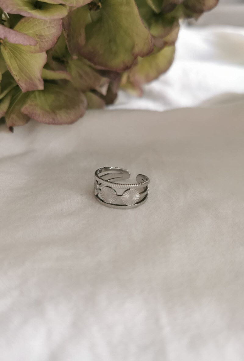 Wholesaler Lolilota - RING TRI ROWS CIRCLES