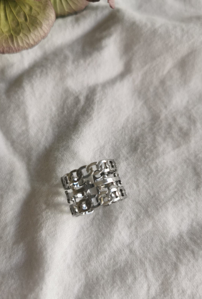 Wholesaler Lolilota - RING TRI ROW LINKS