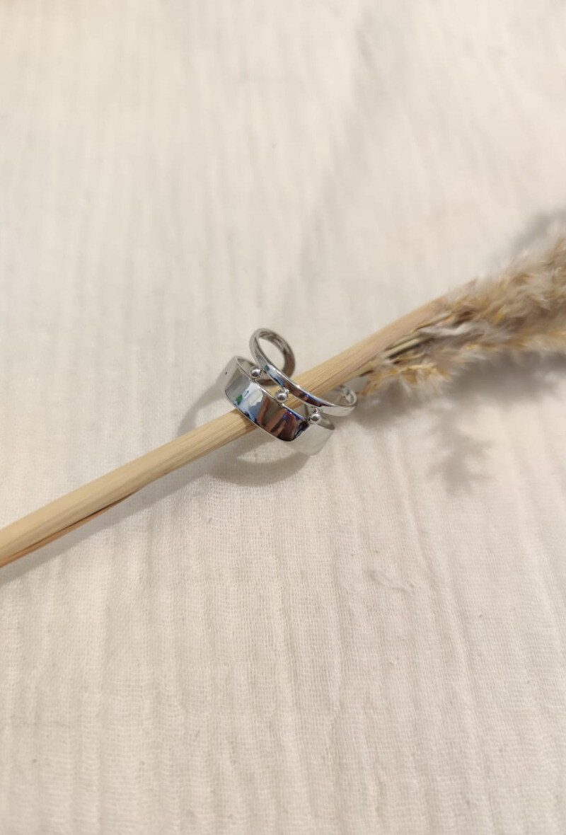 Wholesaler Lolilota - RING DOUBLE ROW BEADS