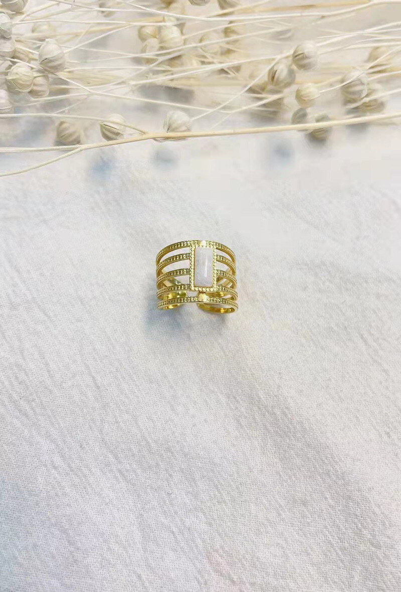 Grossiste Lolilota - BAGUE MULTI RANG PIERRE