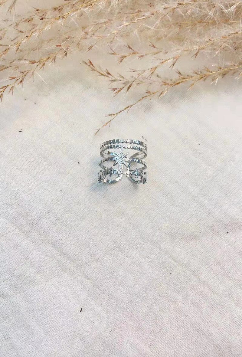Wholesaler Lolilota - RING TRIPLE ROW STAR