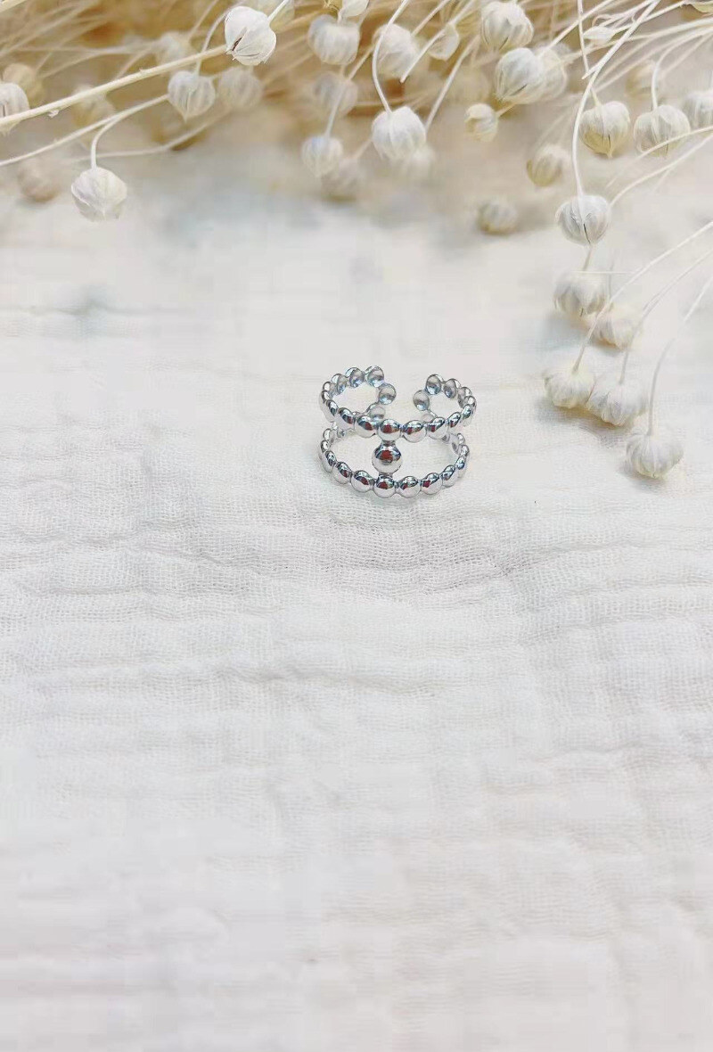 Wholesaler Lolilota - RING DOUBLE ROW BEADS