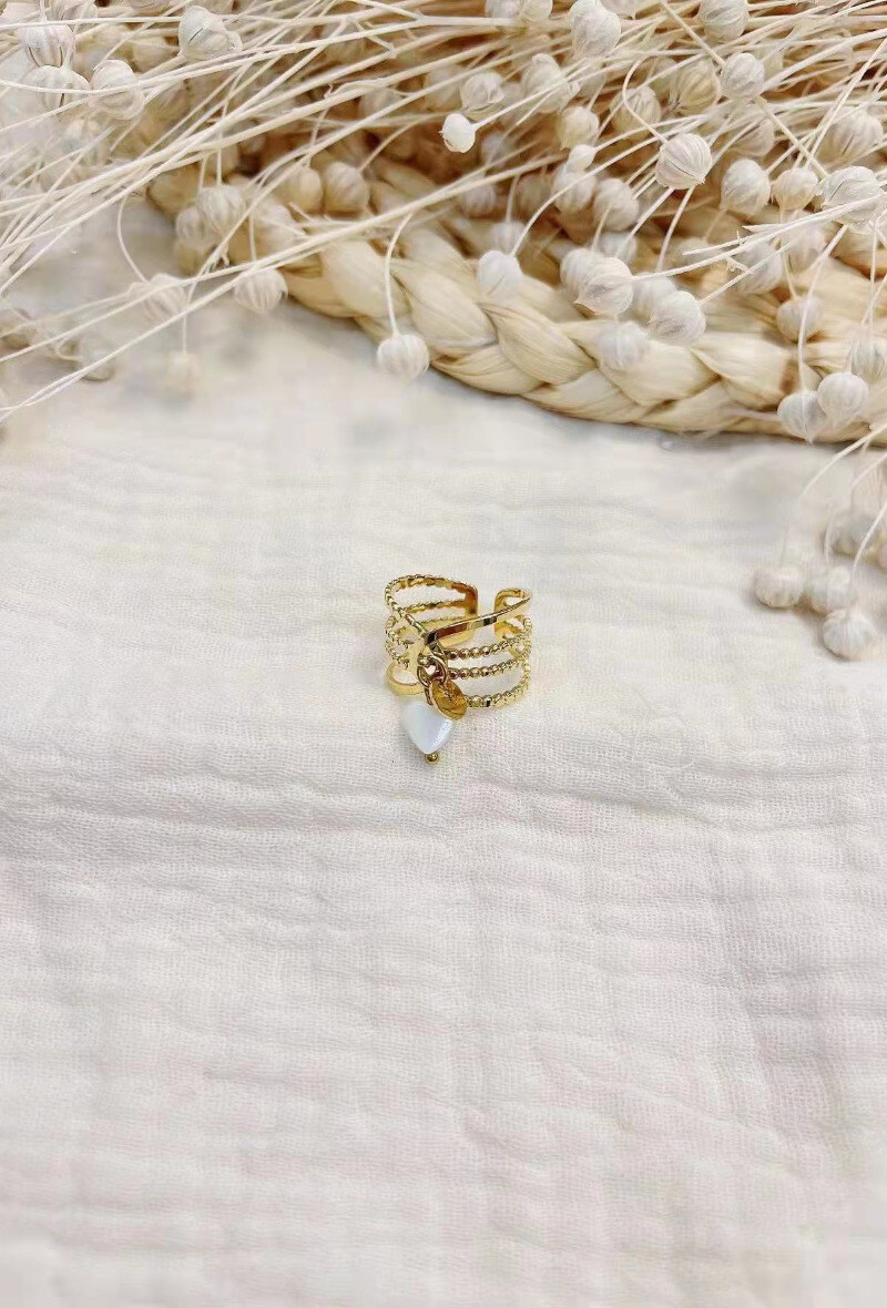 Grossiste Lolilota - BAGUE TRIPLE RANG COEUR