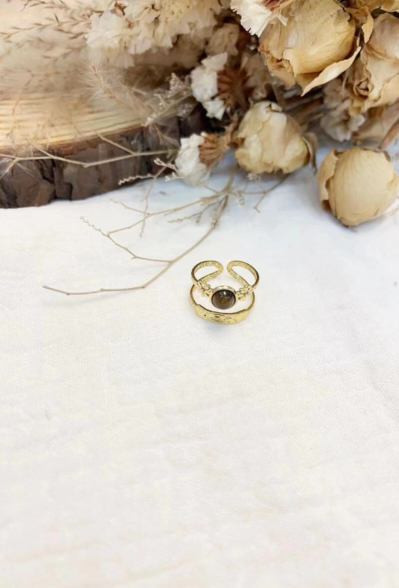 Wholesaler Lolilota - Ring double row hammered