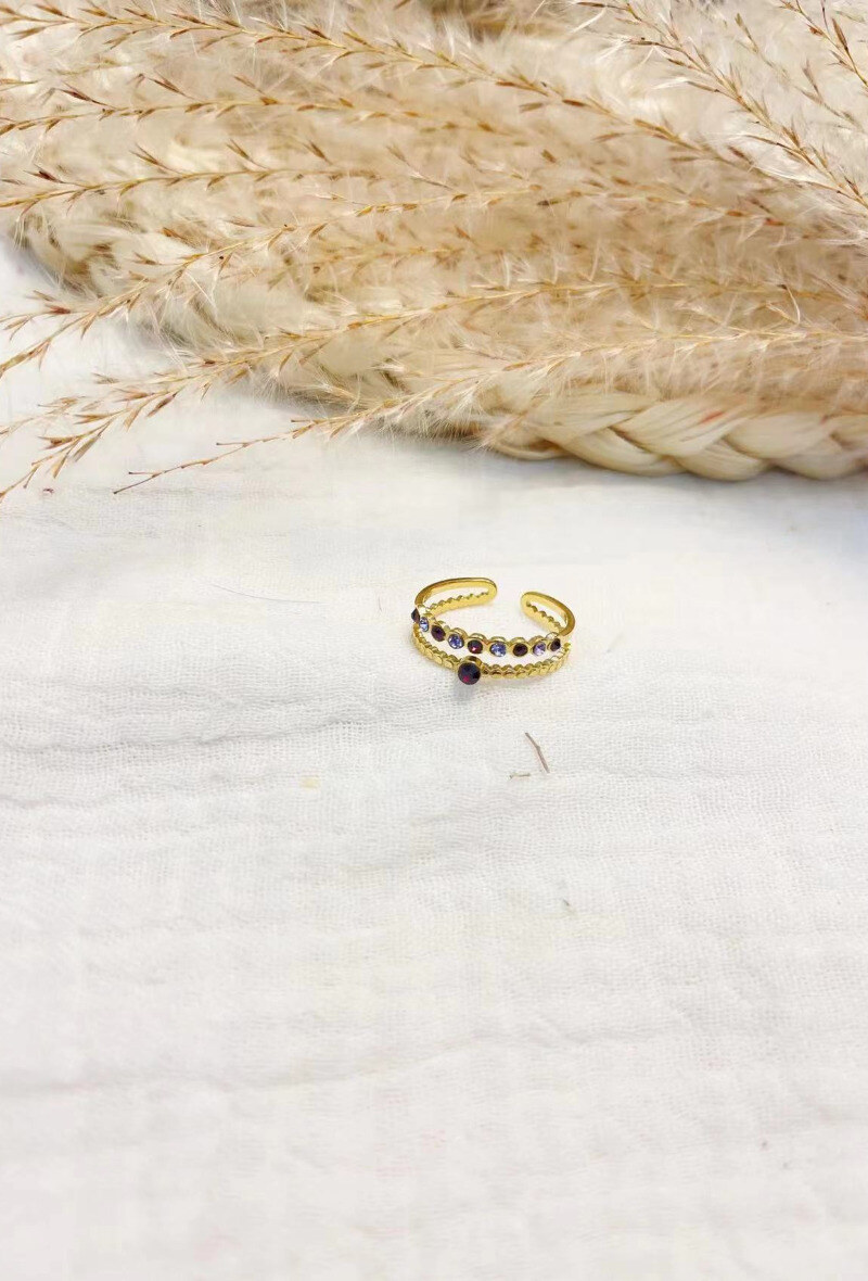 Wholesaler Lolilota - Ring double row strass