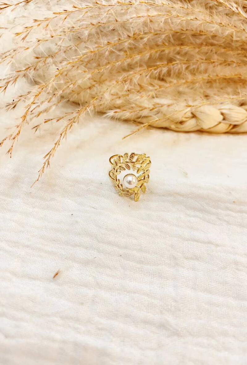 Mayorista Lolilota - Anillo de corona de hoja de perla nacarada