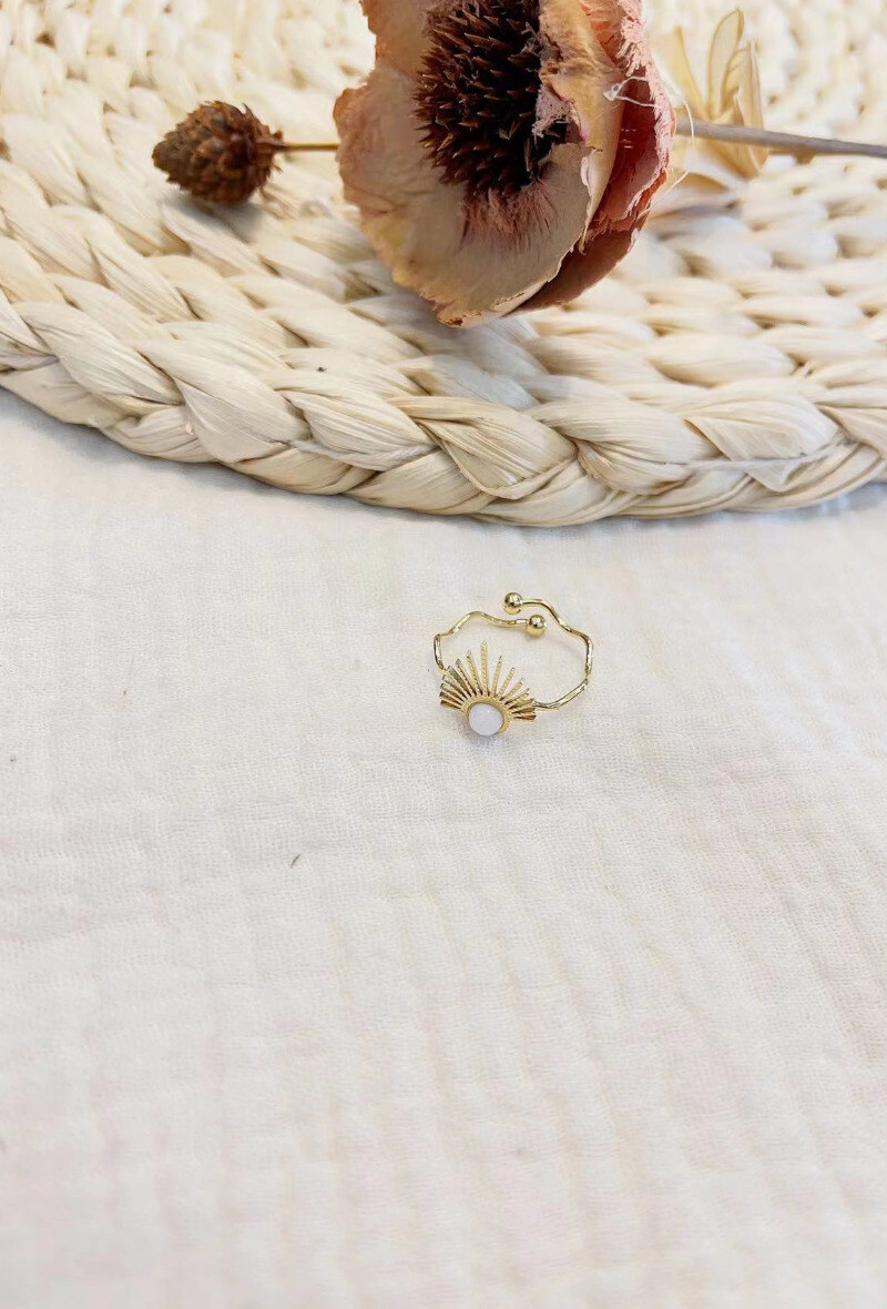 Mayorista Lolilota - Anillo fino rayo de sol piedra