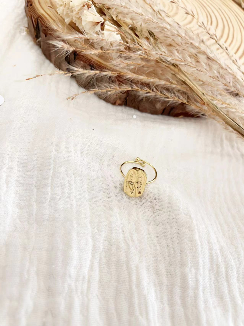 Wholesaler Lolilota - Ring thin hammered oval