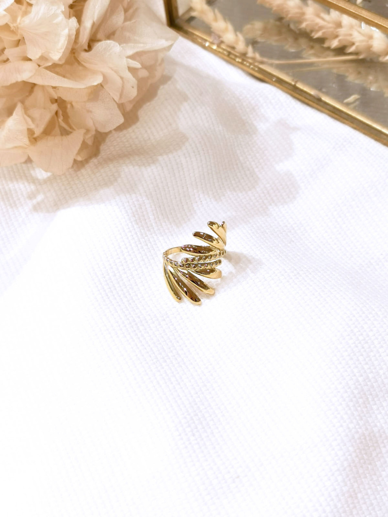 Wholesaler Lolilota - Stainless steel leaf cross ring