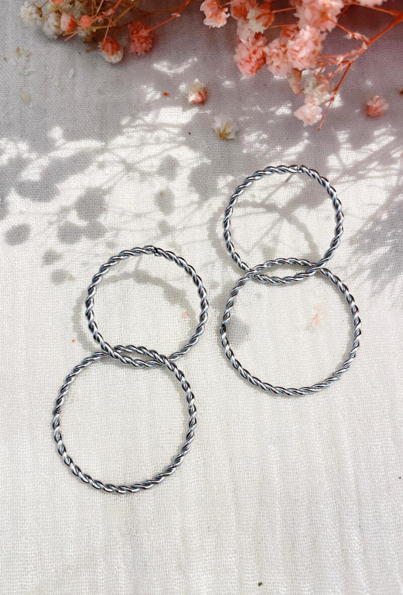 Wholesaler Lolilota - EARRING DOUBLE CIRCLE BRAID