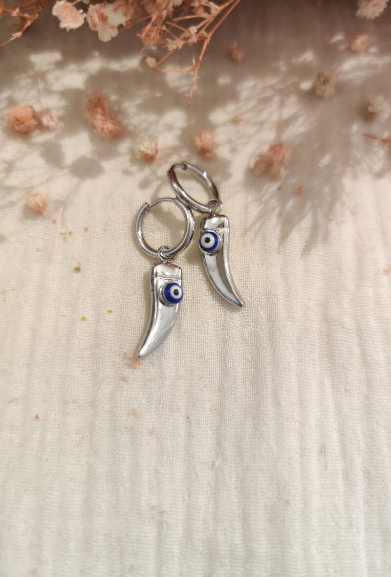 Wholesaler Lolilota - EARRING TOOTH EVIL EYE