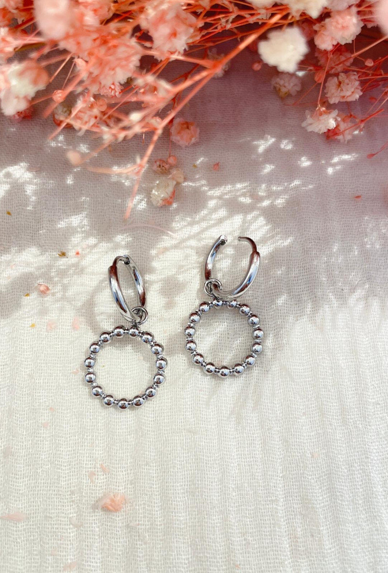 Wholesaler Lolilota - EARRING MINI HOOP BEADS