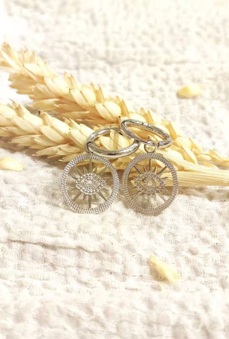 Wholesaler Lolilota - EARRING MINI HOOP EYE CIRCLE
