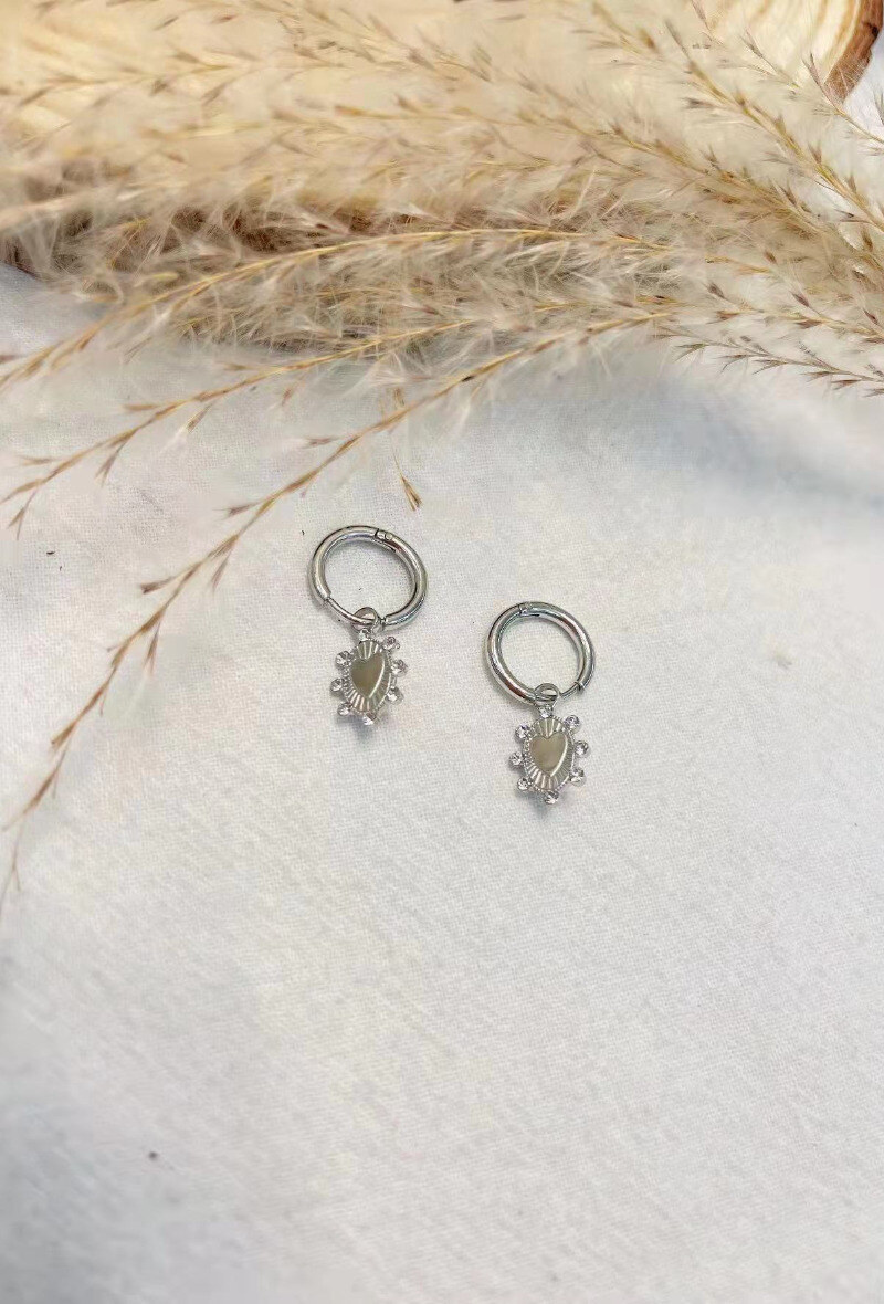 Wholesaler Lolilota - EARRING HEART OVAL STRASS