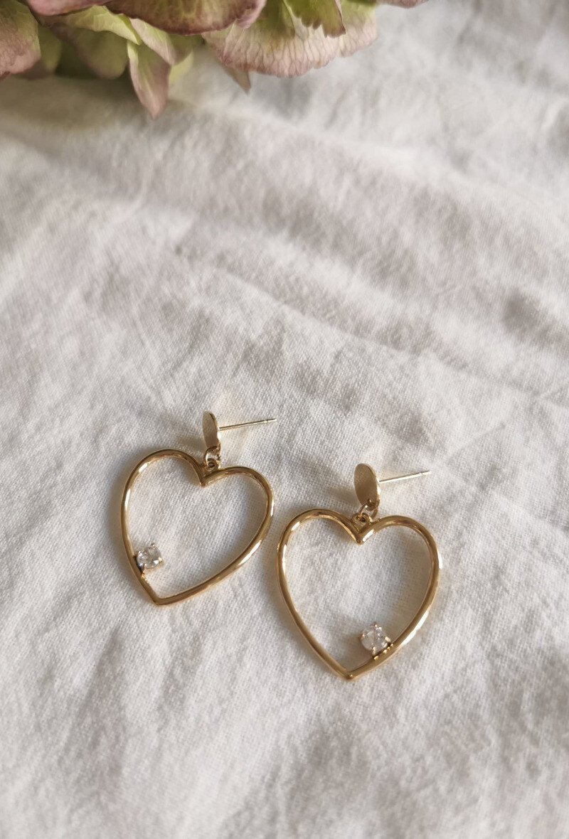 Wholesaler Lolilota - EARRING HEART STRASS