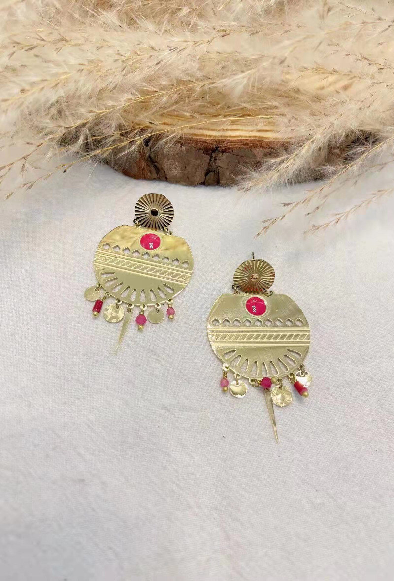 Wholesaler Lolilota - EARRING PENDANT CIRCLE OPENWORK