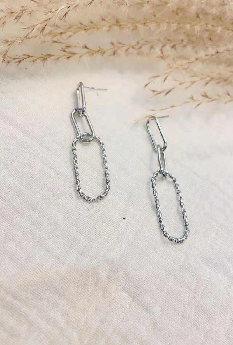 Wholesaler Lolilota - EARRING DOUBLE OVAL