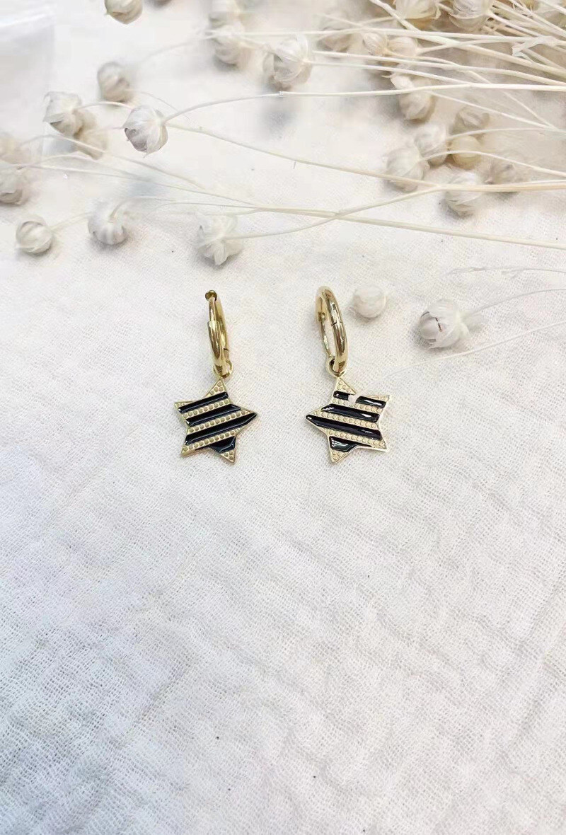 Wholesaler Lolilota - EARRING STAR STRIPES