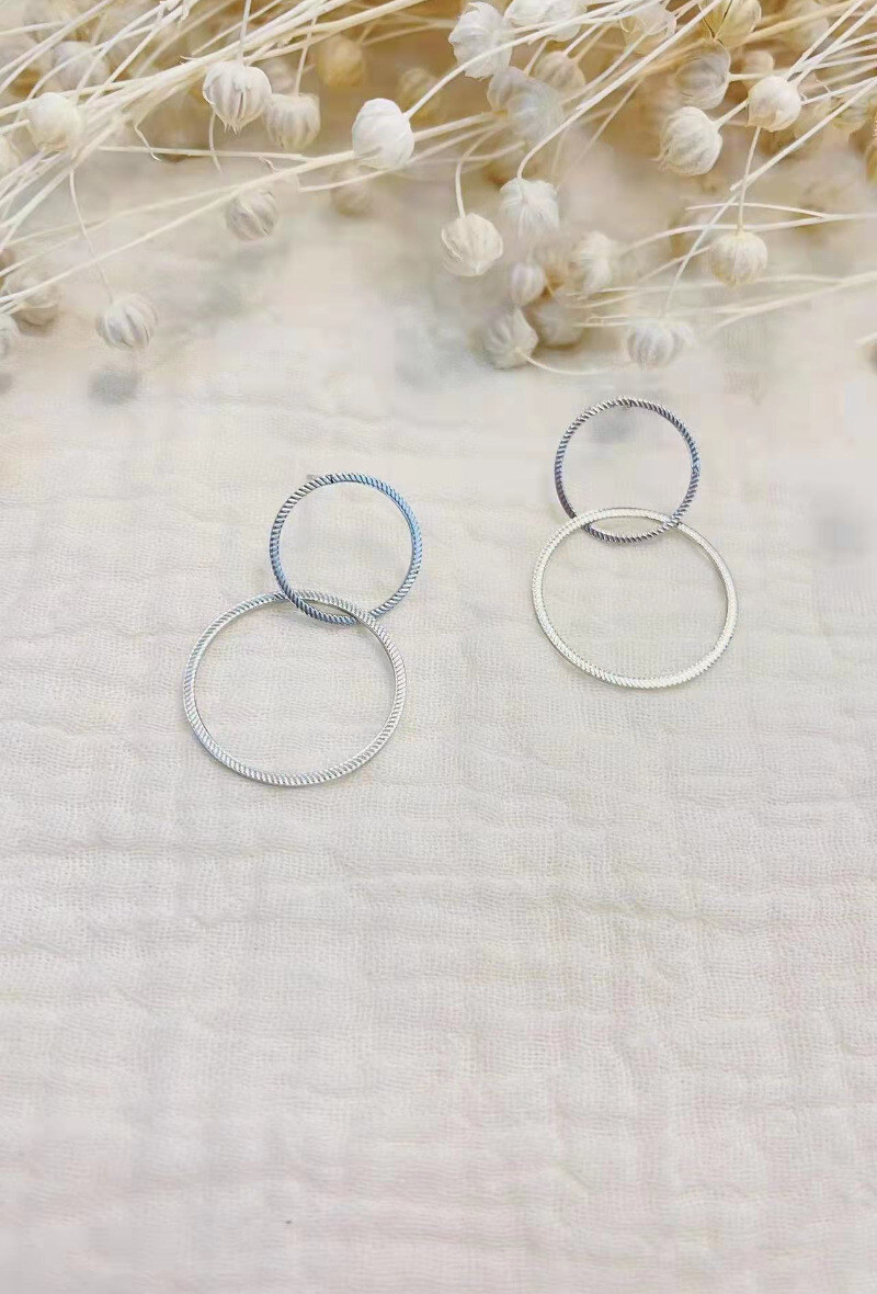 Wholesaler Lolilota - EARRING DOUBLE CIRCLE