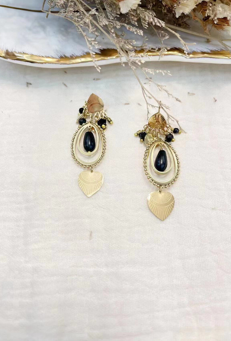 Wholesaler Lolilota - Earring pendant heart oval