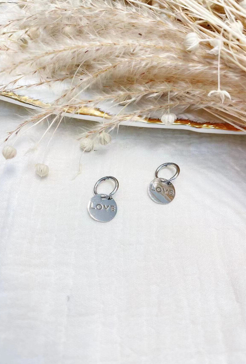 Wholesaler Lolilota - Earring mini hoop love