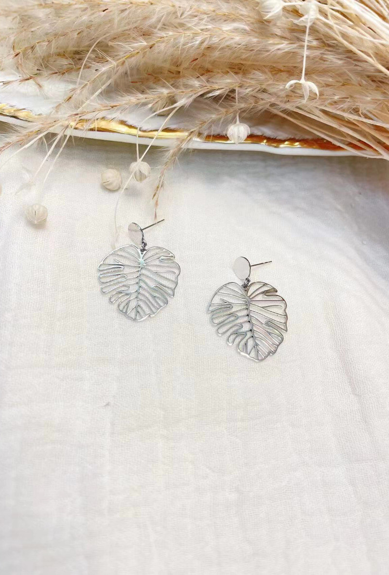 Wholesaler Lolilota - Earring leaf filigree