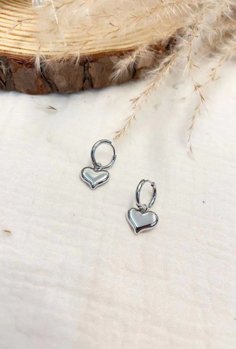 Wholesaler Lolilota - Earring mini creole heart