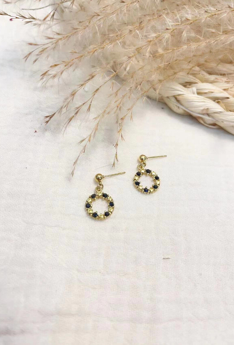 Wholesaler Lolilota - Earring circle star strass