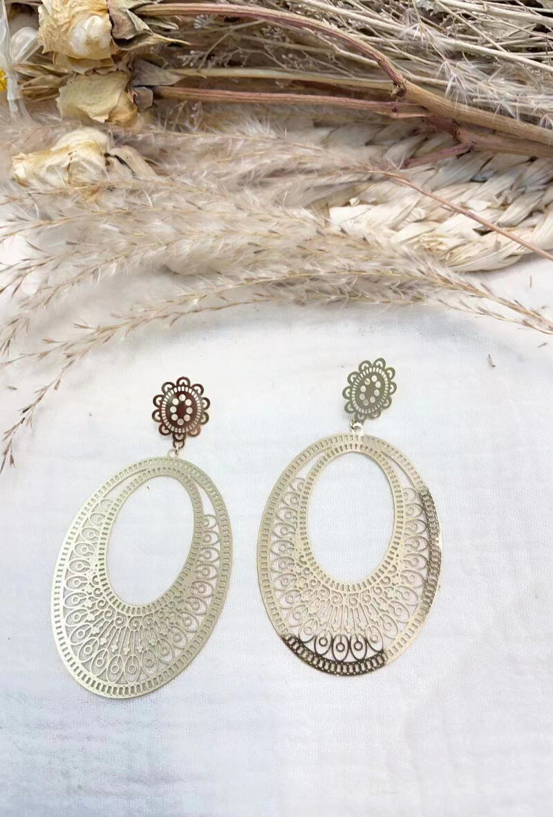 Wholesaler Lolilota - Earring oval filigree