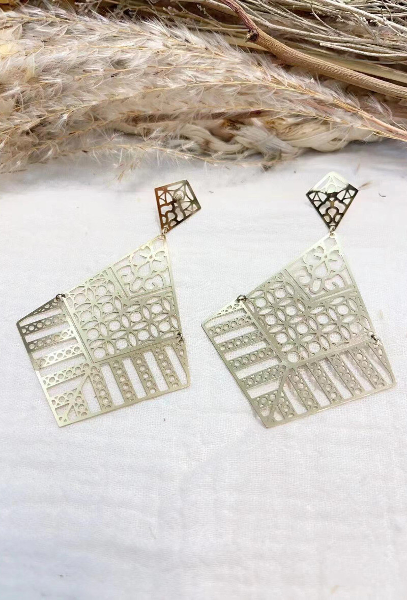 Wholesaler Lolilota - Earring losange filigree