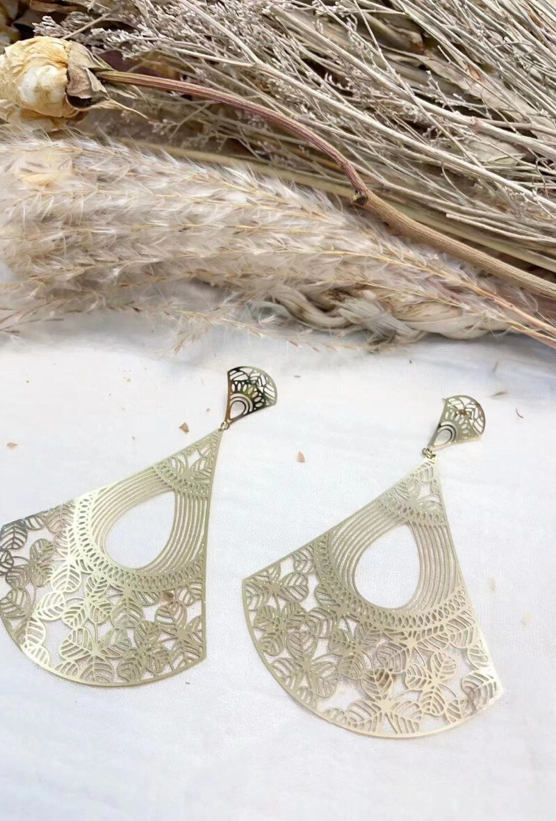 Wholesaler Lolilota - Earring fan filigree
