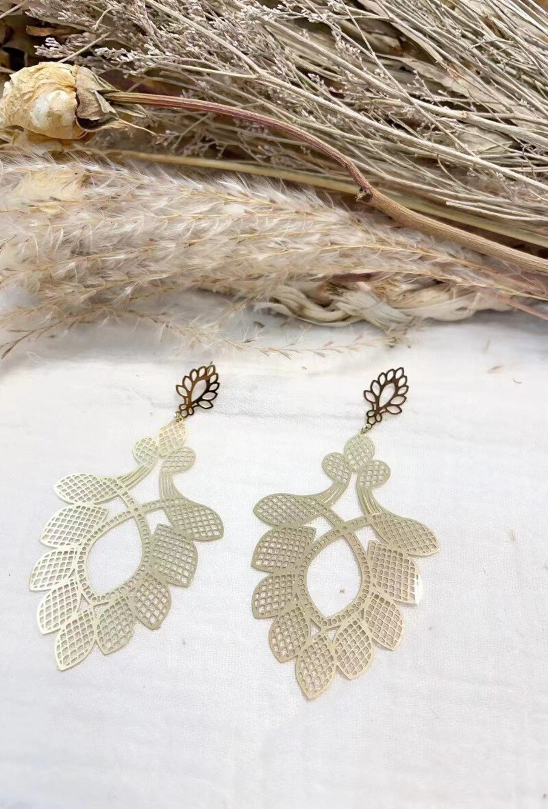 Wholesaler Lolilota - Earring flower filigree