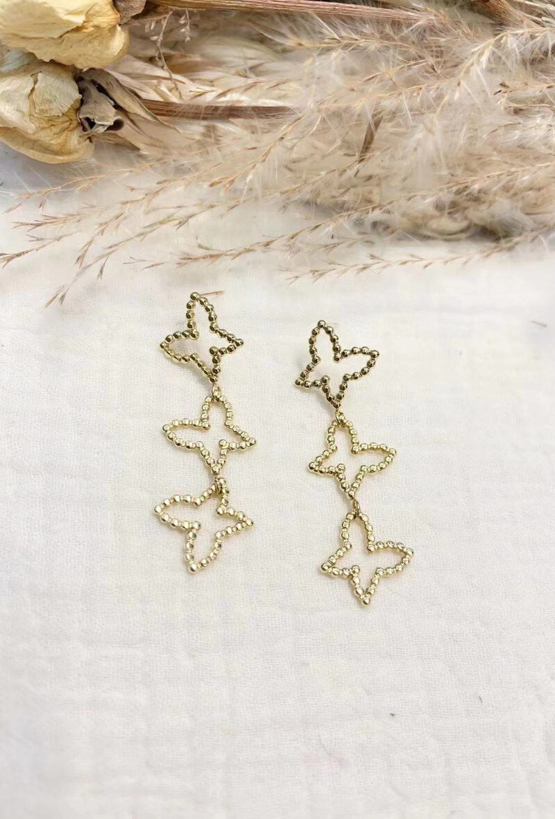 Mayorista Lolilota - Colgante de triple mariposa para pendientes
