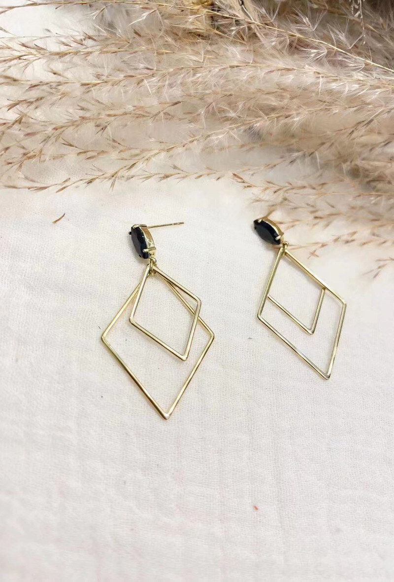Mayorista Lolilota - Pendientes de diamantes de imitación en forma de rombo
