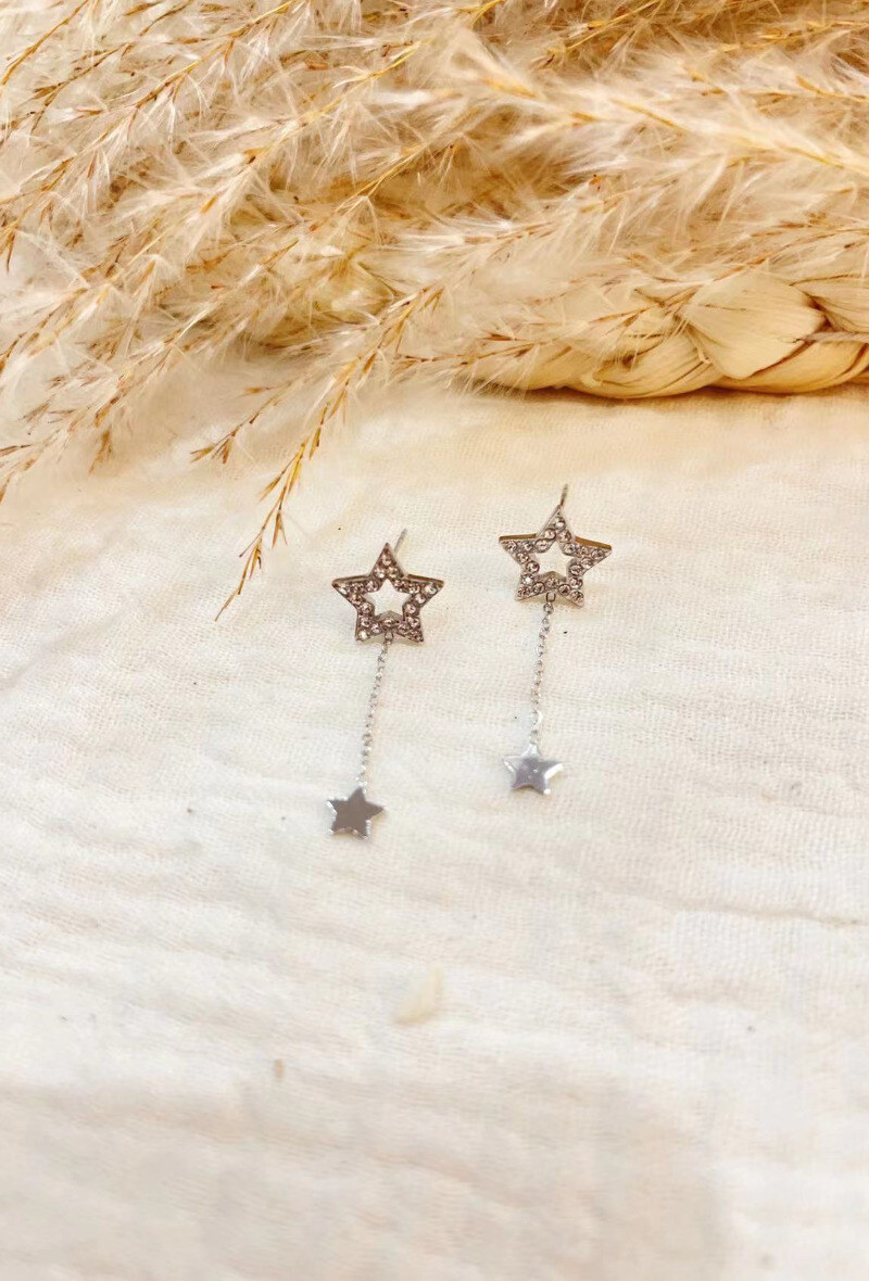 Mayorista Lolilota - Pendiente de estrella con strass