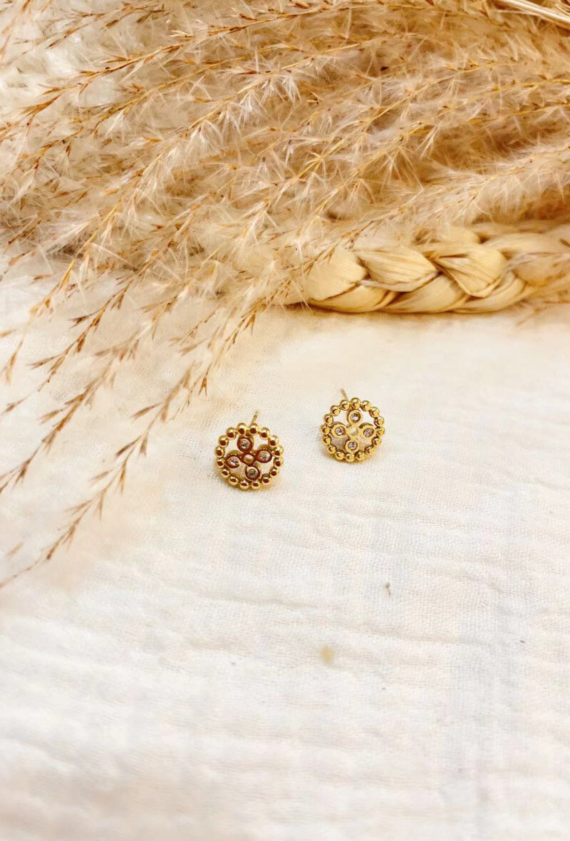 Mayorista Lolilota - Aro de oreja redondo con strass