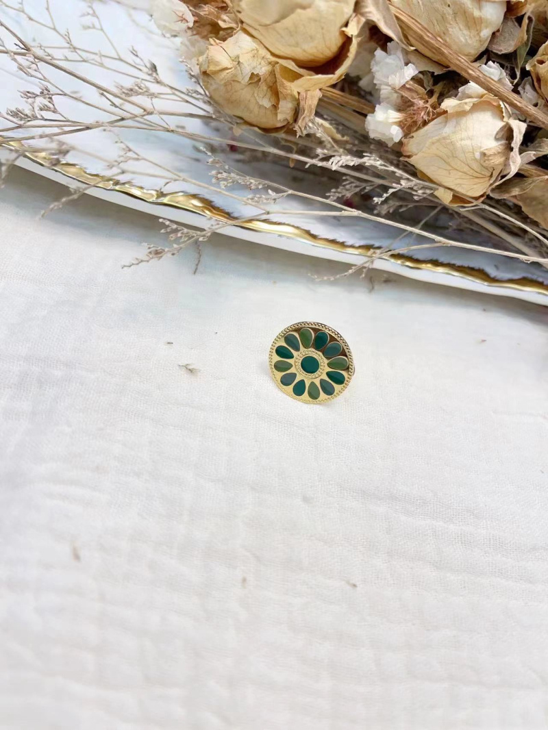 Mayorista Lolilota - Anillo flor redonda esmalte
