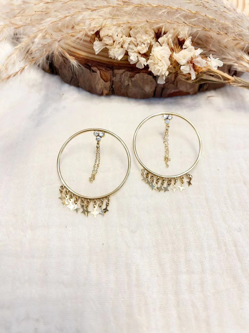 Wholesaler Lolilota - Earring circle trinkets stars and strass