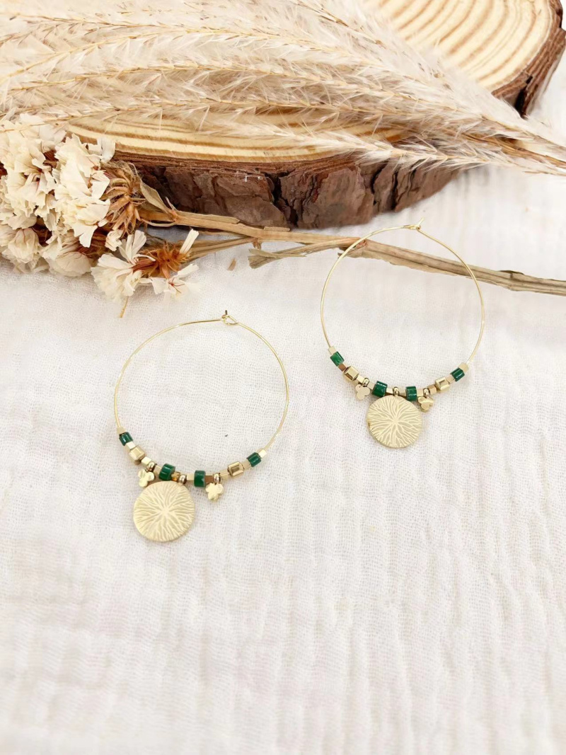 Wholesaler Lolilota - Earring pendant circle trinket