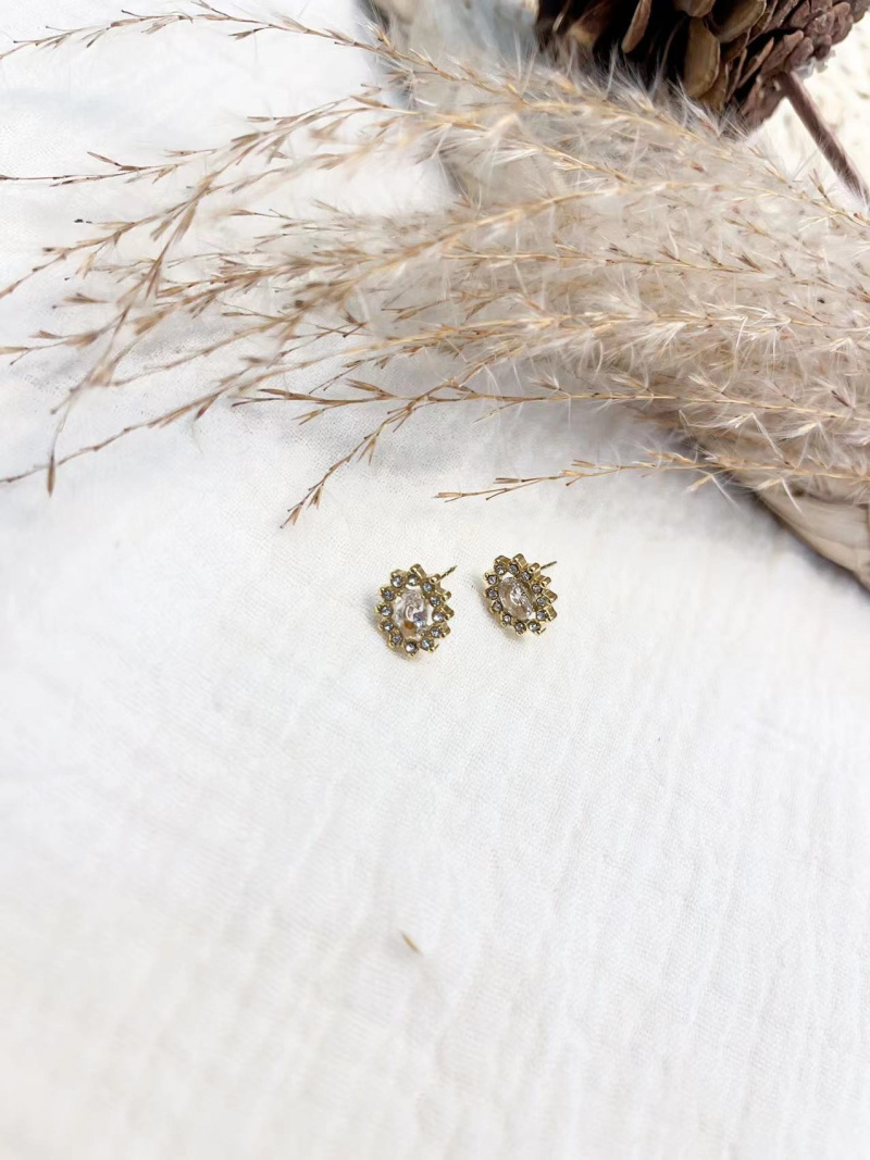 Wholesaler Lolilota - Steel rhinestone flower earring