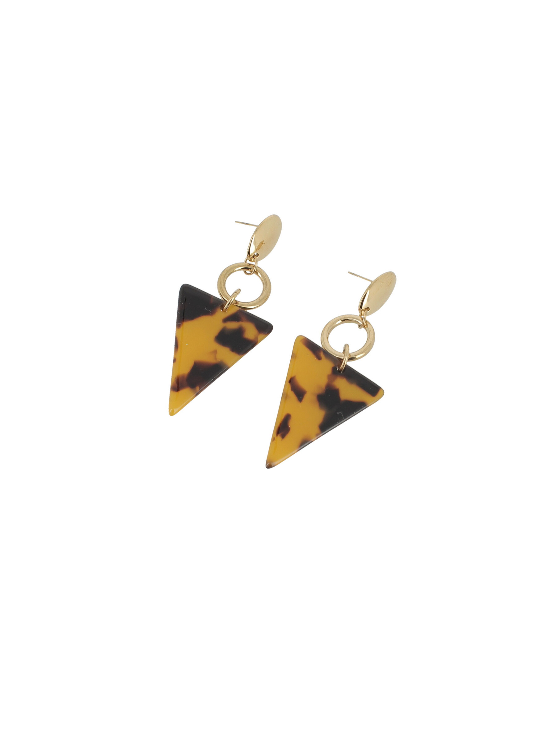 Wholesaler Lolilota - Earring triangle shape leopard gold
