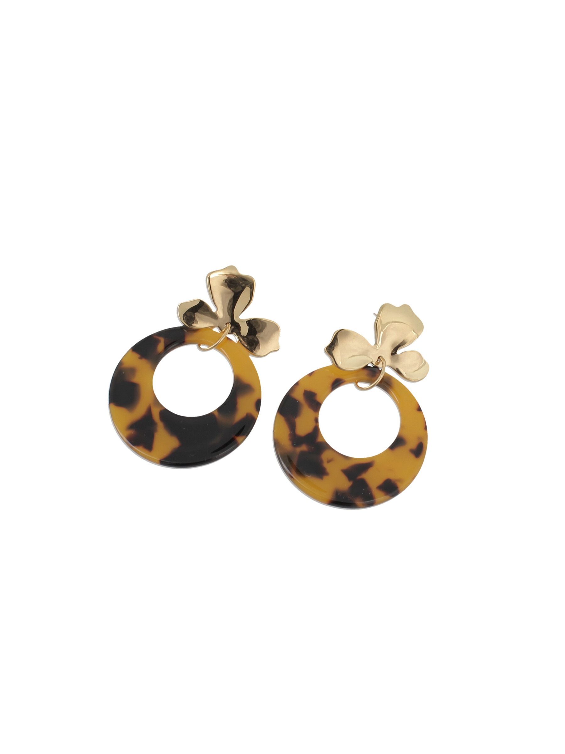 Wholesaler Lolilota - Earring resin leopard gold