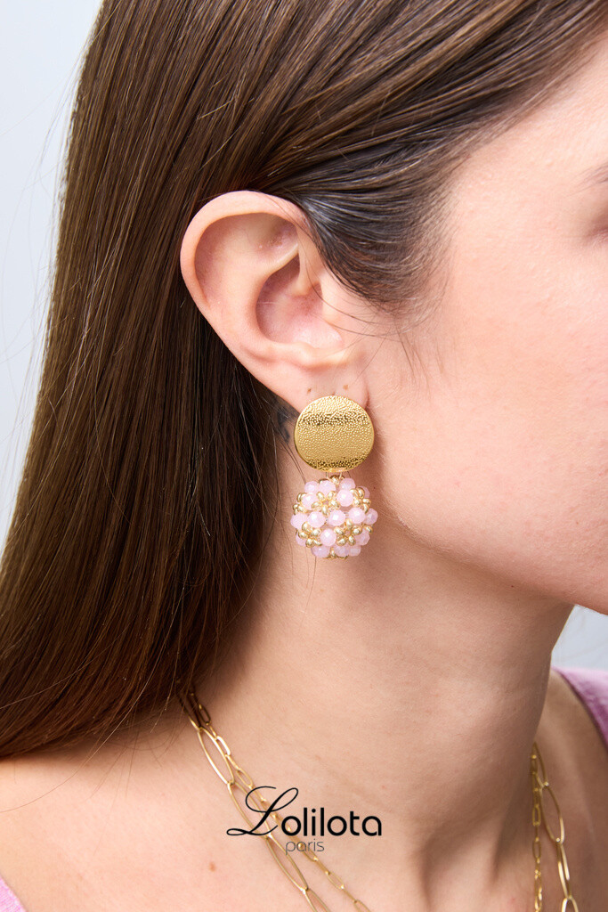 Wholesaler Lolilota - earring pendant ball pearl gold
