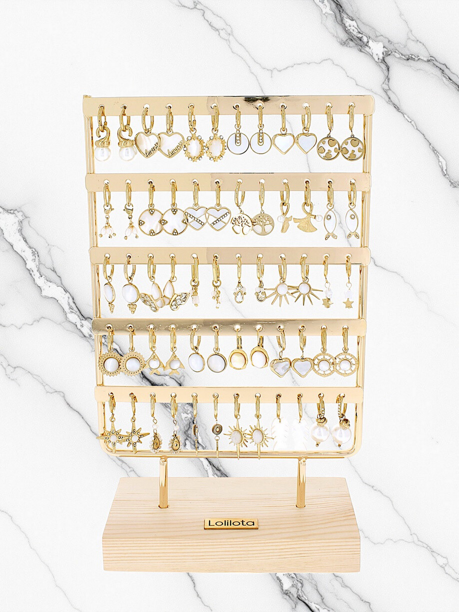 Wholesaler Lolilota - Display of 30 earrings gold