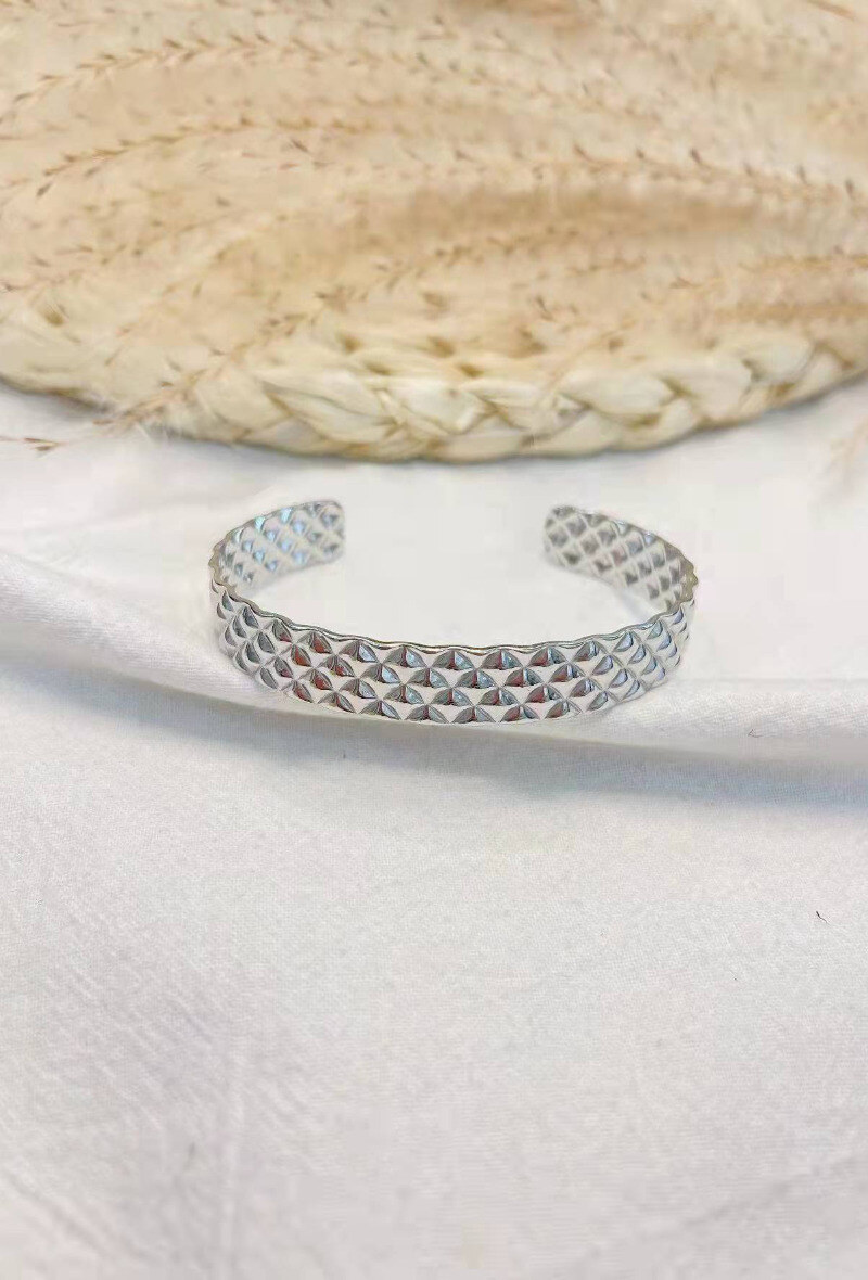 Wholesaler Lolilota - BRACELET BANGLE QUILTED EFFECT
