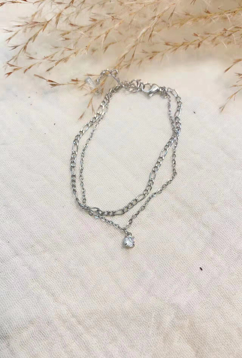 Wholesaler Lolilota - BRACELET DOUBLE ROW STRASS